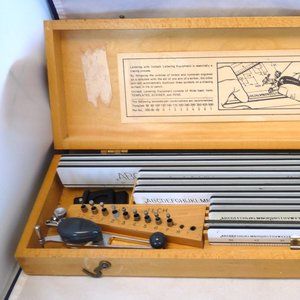 Unitech Lettering Set vintage art design drawing